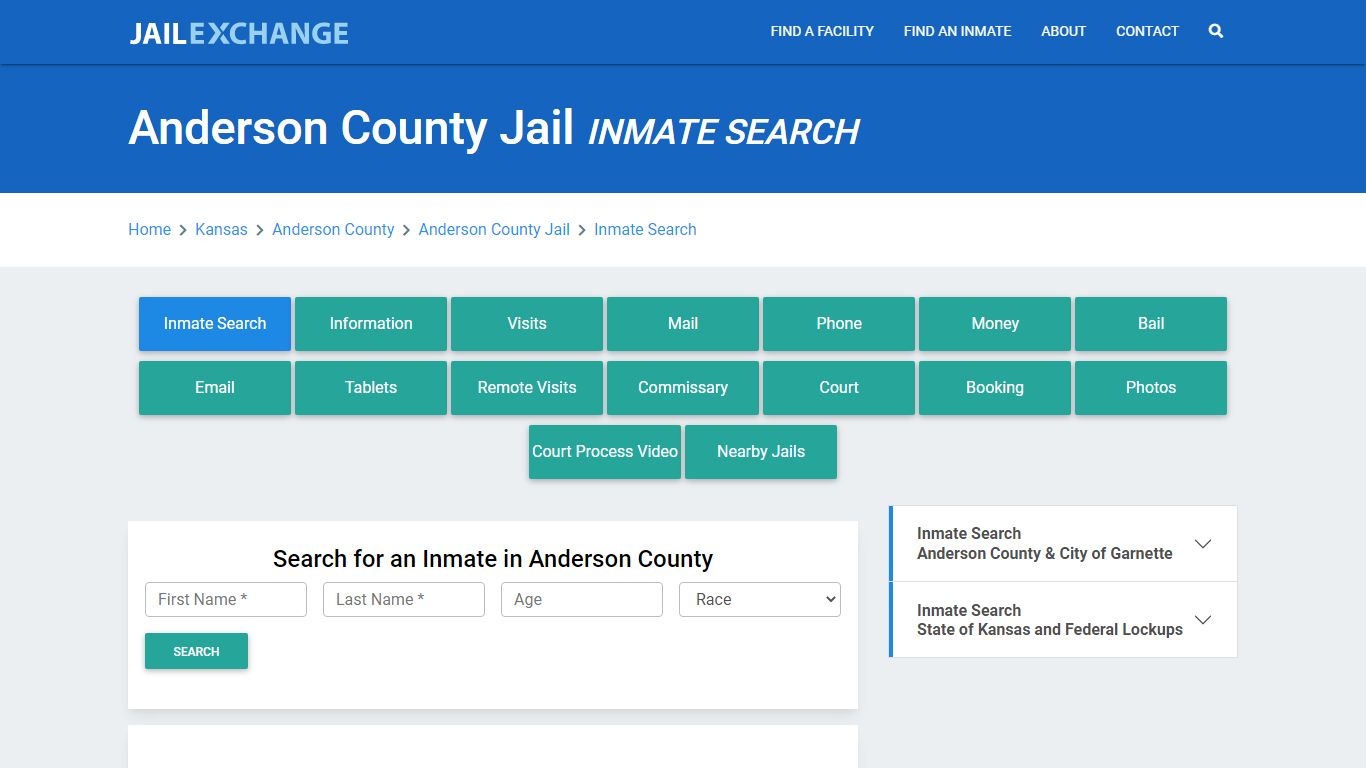 Anderson County Jail, KS Inmate Search: Roster & Mugshots