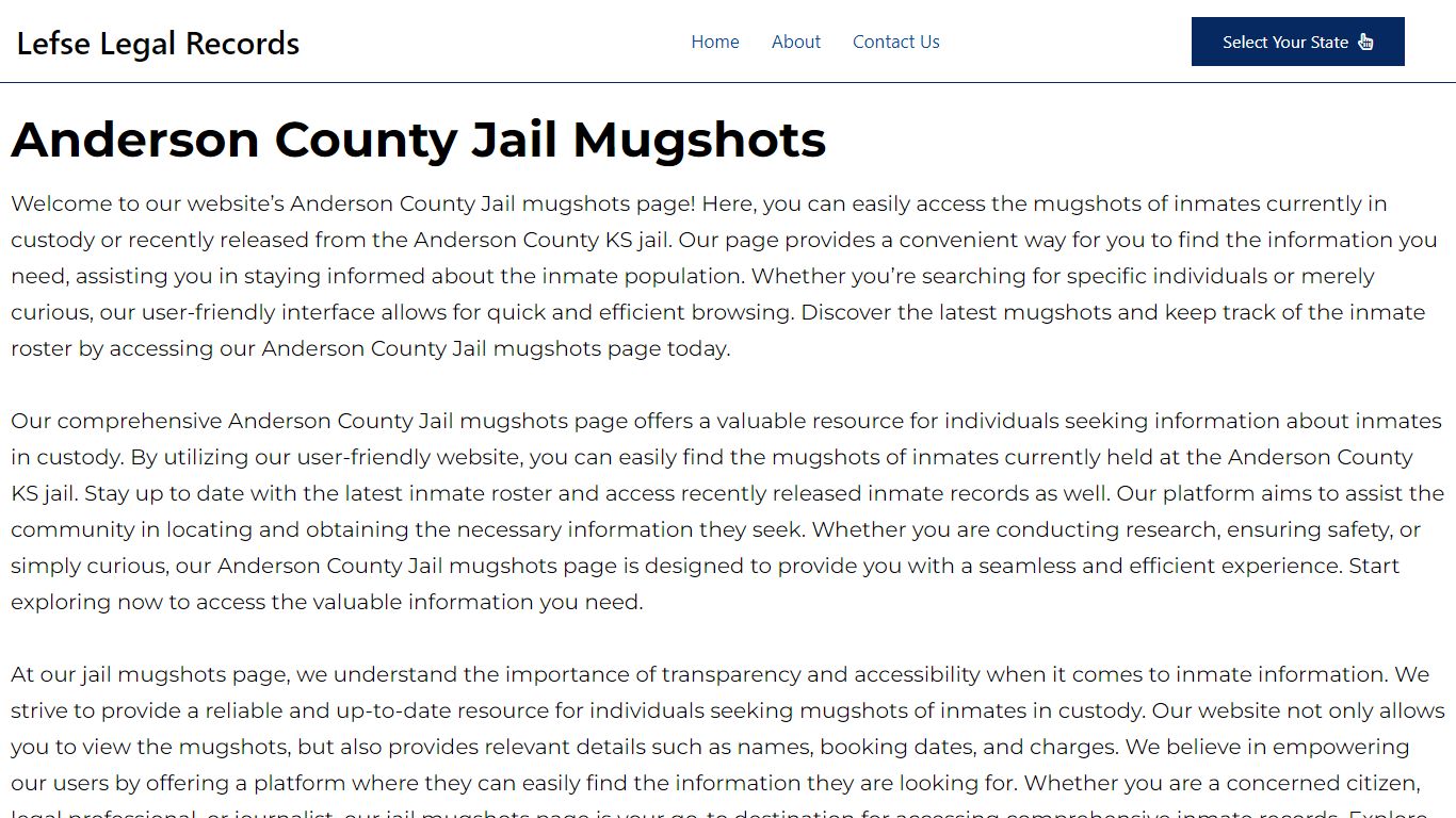 Anderson County Jail Mugshots | Online Search | Photos | Kansas